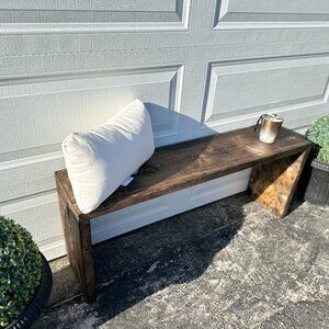 Dark Walnut Solid wood Bench
